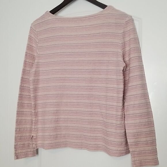 J. Jill Textured Button Down Striped Cardigan Sweater - Picture 6 of 7